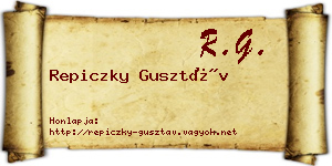 Repiczky Gusztáv névjegykártya