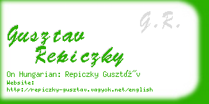 gusztav repiczky business card